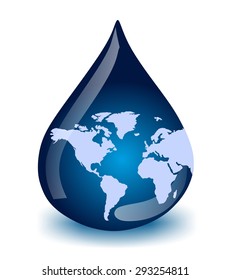 Water Drop World Map Stock Illustration 293254811 | Shutterstock