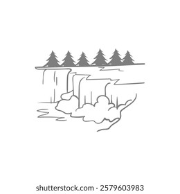 Water fall in a forest
