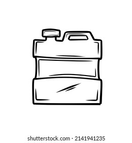 Water Gallon Icon Black And White Illustration Design