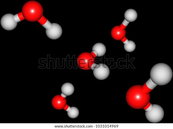 Water H2o Polar Inorganic Compound That Stockillustration