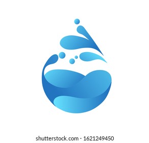 Water Logo Design Simple Creative Splash Stock Illustration 1621249450