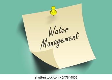 Water Management Words On Note Paper 