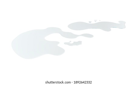 Water Puddle 3D illustration on white background