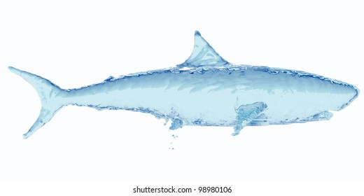 Water Shark. 3d Rendering