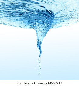 water spinning into a storm shape, water vortex isolate on clean background, with clipping path, 3d illustration.