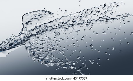 Water Splash Abstract Background 3d Illustration