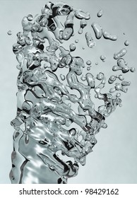 Water Splash Abstract Background 3d Illustration