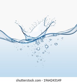 Water Splash Isolated On White Background 3d Rendering.