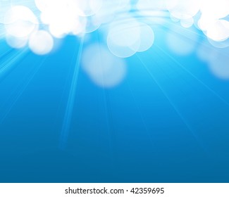 Water Surface Sunlight Shining Through Stock Illustration 42359695 ...