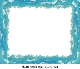 Water / wave frame - illustration for the children