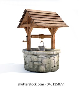 water well 3d illustration