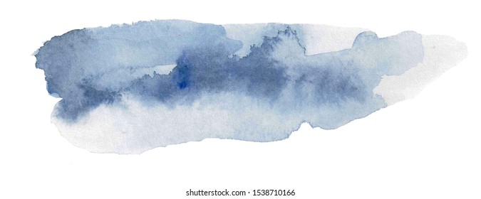 Watercolor Abstract Blue Swash Background