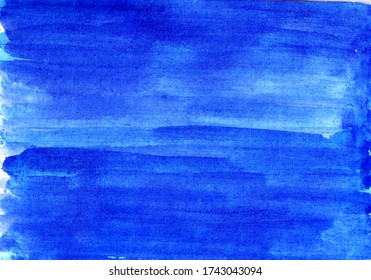 Watercolor Abstract Cobalt Blue Background