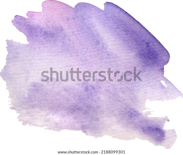 Watercolor Abstract Purple Splash On White Stock Illustration ...