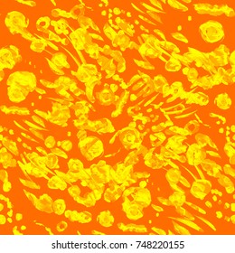 Watercolor abstract seamless pattern with hand drawn simple elements. Watercolor texture.