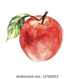 Watercolor Apple