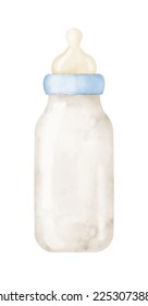 Watercolor Baby Bottle milk