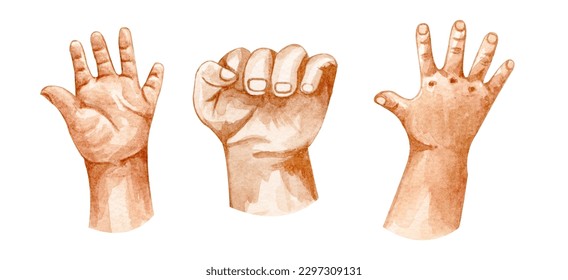 Watercolor baby hands illustration. Holding hands. Hope concept. charity concept. Mother and baby. - Powered by Shutterstock