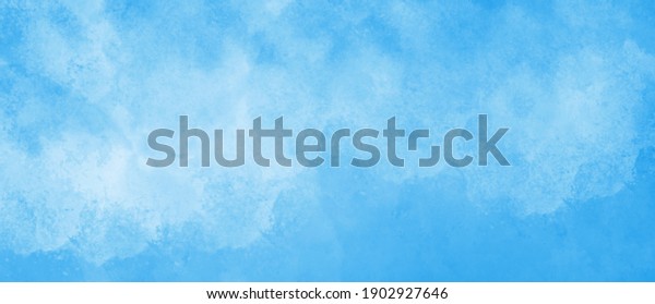 Watercolor background in blue and white painting\
with cloudy distressed texture grunge, soft fog or hazy lighting\
and pastel\
colors