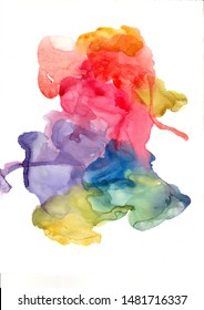 Watercolor background. Bright spots of emotions. Splash of color. - Shutterstock ID 1481716337