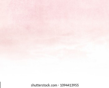 Watercolor background gradient - soft pastel sky texture in pale pink color fading to white