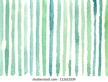 Watercolor Background With Stripes #1