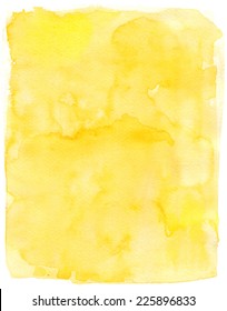 Watercolor Background For Textures. Abstract Watercolor Background. Yellow