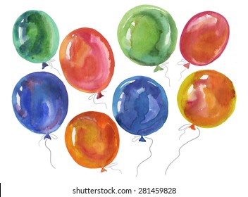 Watercolor Baloons