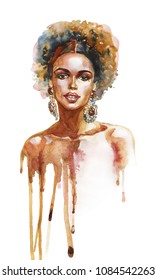 938 Watercolor African American Black Girl Images, Stock Photos ...