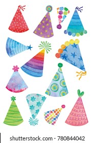 Watercolor Birthday Big Hat Collection