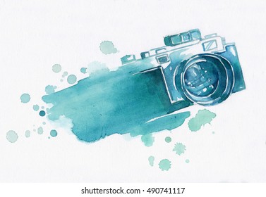 8,452 Camera watercolor Images, Stock Photos & Vectors | Shutterstock