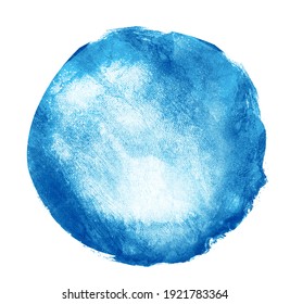 Watercolor Blue Circle On White Stock Illustration 1921783364 ...