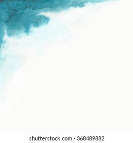 Watercolor Blue Corner Texture For Design