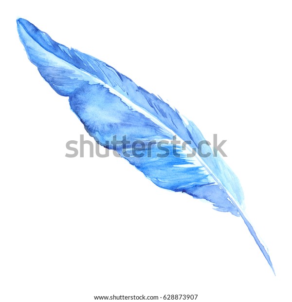 水色の青いシアンの鳥の錆びた羽 のイラスト素材
