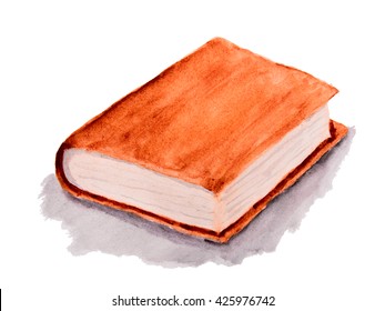 Watercolor book on a white background