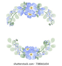 Watercolor Forget Me Not Hd Stock Images Shutterstock