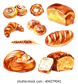 Watercolor Bread