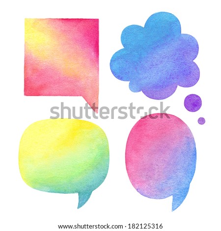 Watercolor bubble.