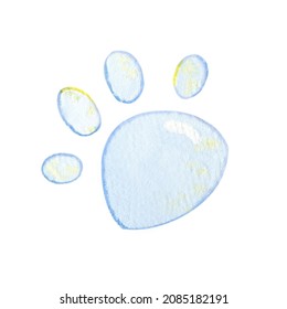 Watercolor Bubble Style Paw  Print, Own Design, Wallpaper, Wrapping Paper, Background