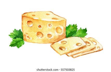 Watercolor Cheese.