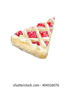 Watercolor Cherry Pie