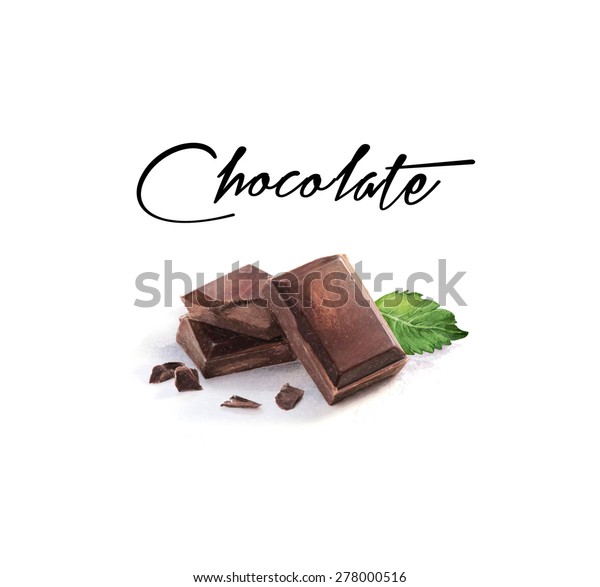 水彩チョコレートイラスト のイラスト素材