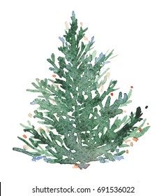 Watercolor Christmas tree