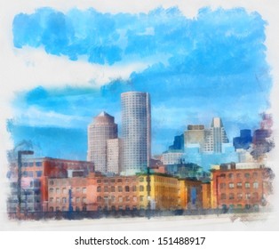 837 Boston Watercolor Images, Stock Photos & Vectors | Shutterstock