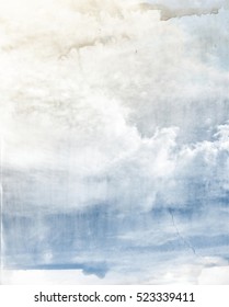 Watercolor Clouds And Sky Background