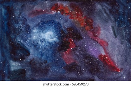 Watercolor Solar System Planets Stock Illustration 613744022 | Shutterstock