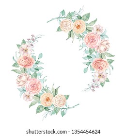 Bouquet Wreath Newborn Baby Shower Birthday Stock Illustration 1761035849