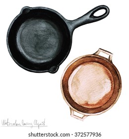 Watercolor Cooking Clipart - 