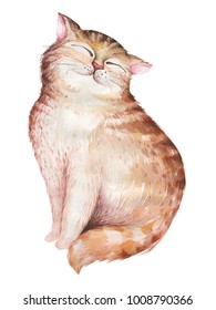 水彩可愛い猫イラスト バレンタインカードの愛猫キャラクター 図画法人 のイラスト素材