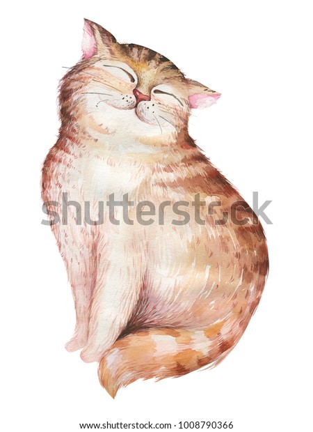 水彩可愛い猫イラスト バレンタインカードの愛猫キャラクター 図画法人 のイラスト素材